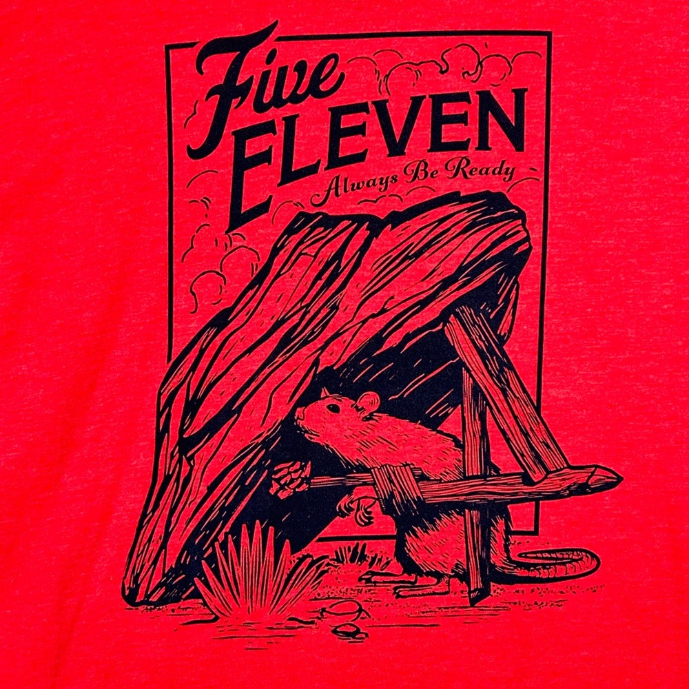 5.11 Tactical Red Long Sleeve Graphic TShirt Men 2X Five Eleven Always Be Ready